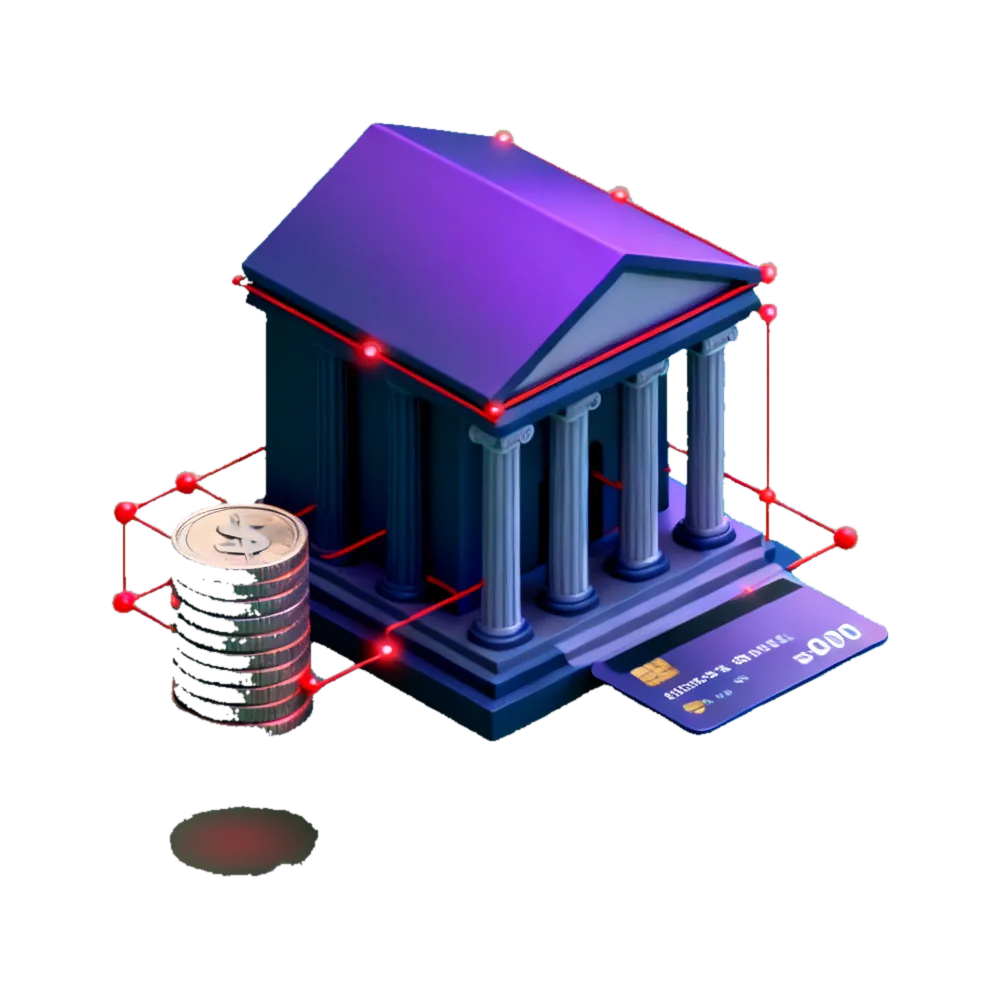 Isometric 3D illustration of banking & financial services systems under security assessment